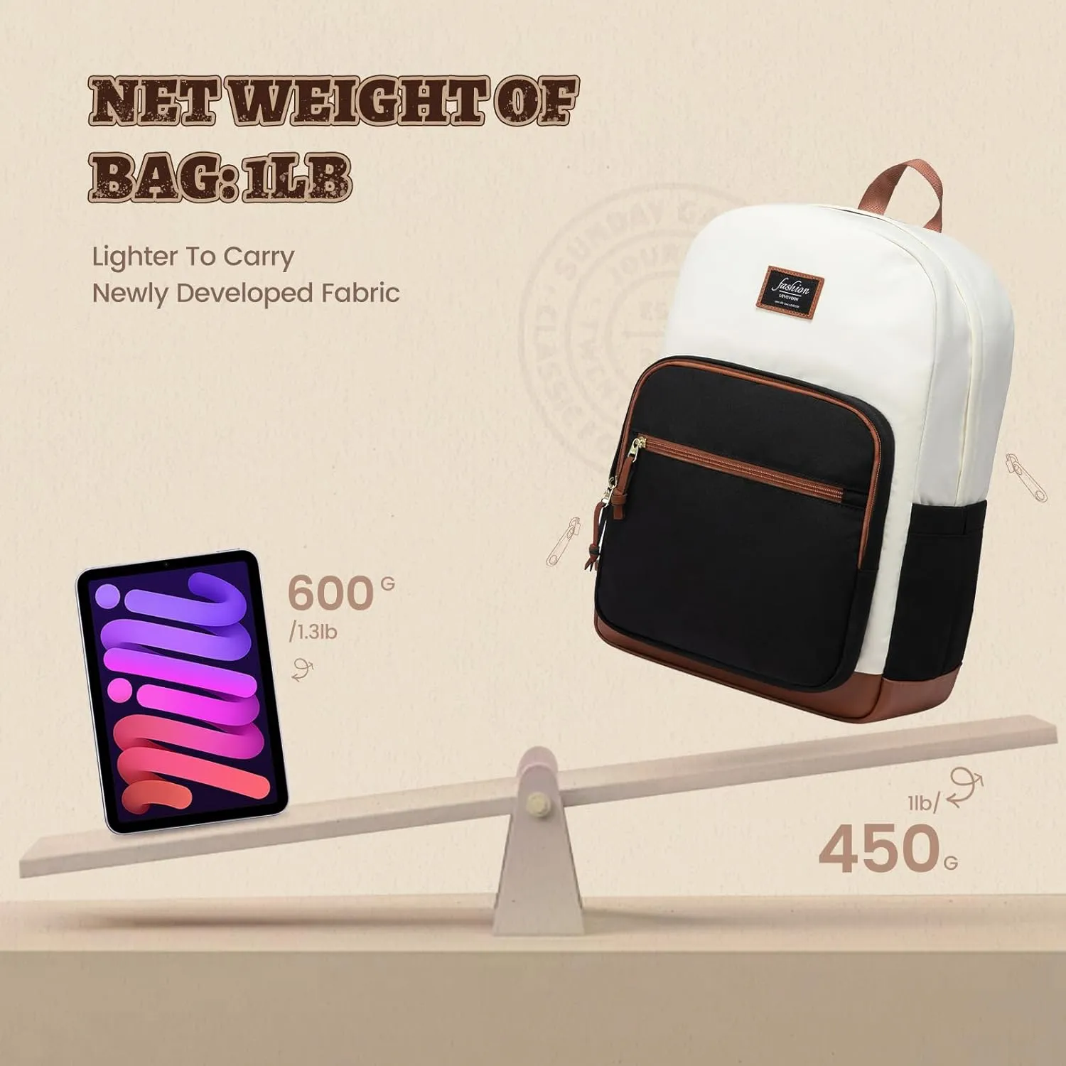 Lightweight College Laptop Backpack, 15.6" 17.3"