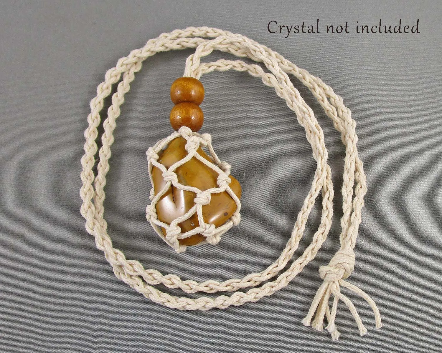 Macramé Crystal Holding Necklaces