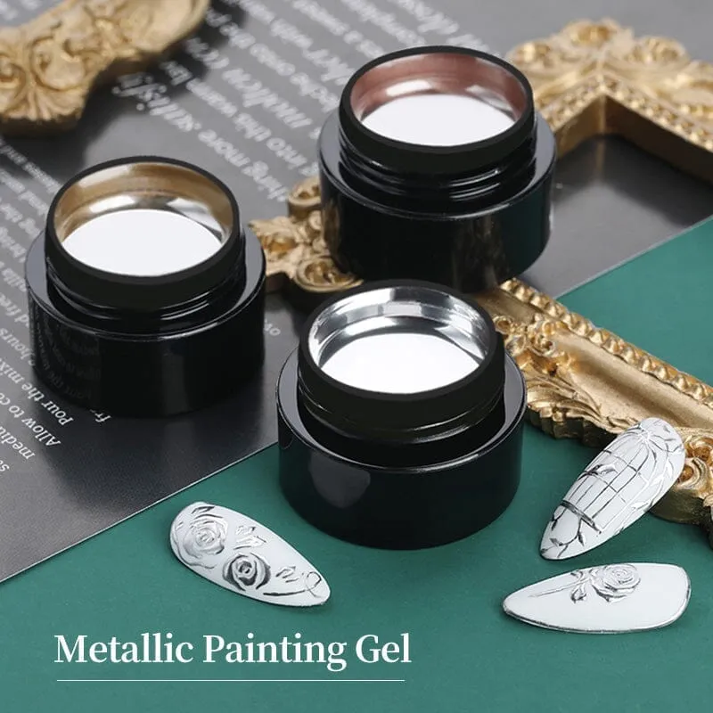 Metallic Silver & Gold Mirror Chrome Gels