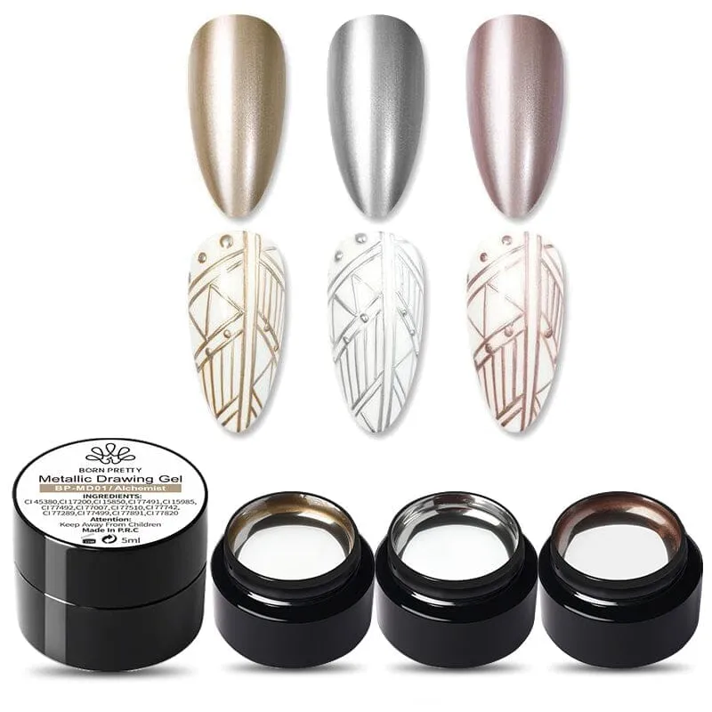 Metallic Silver & Gold Mirror Chrome Gels