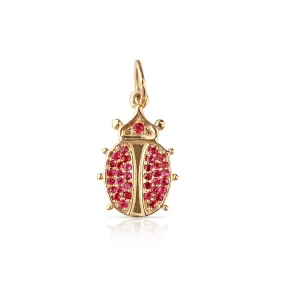 MINI RUBY LADYBUG CHARM