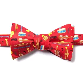 Musical Instruments Bow Tie, Red