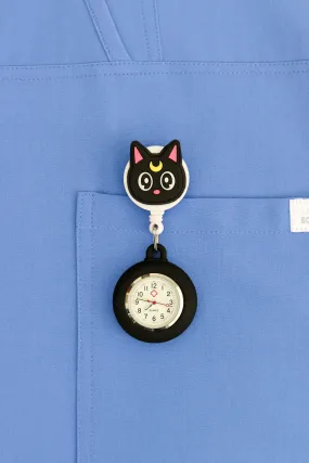 Nurse Pocket Silicon Fob Clip Watch - Cat