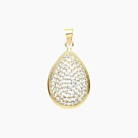 Pave Swarovski Crystal Teardrop Pendant