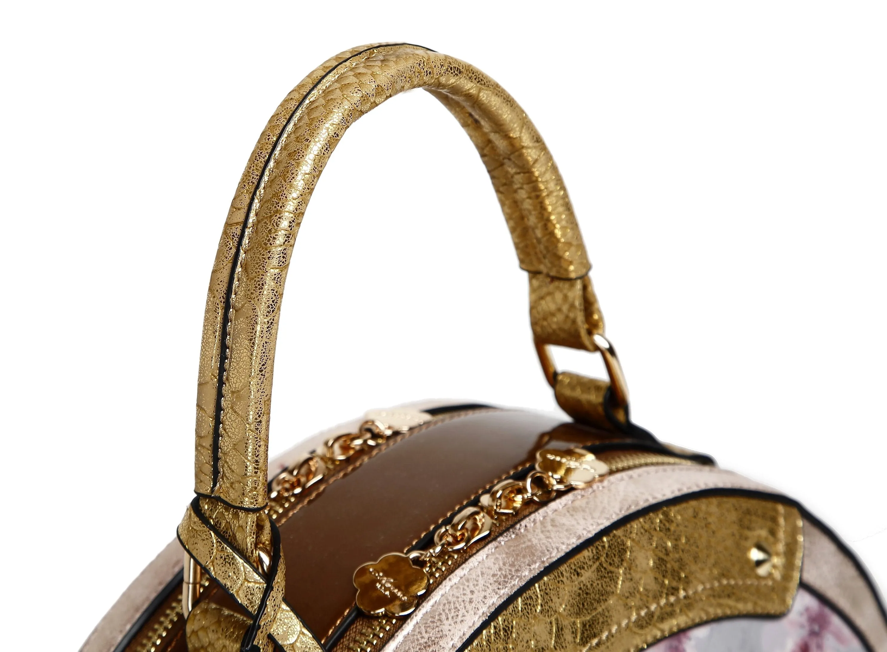 Princess Mera Vintage Sphere Double Zipper Opening Handbag