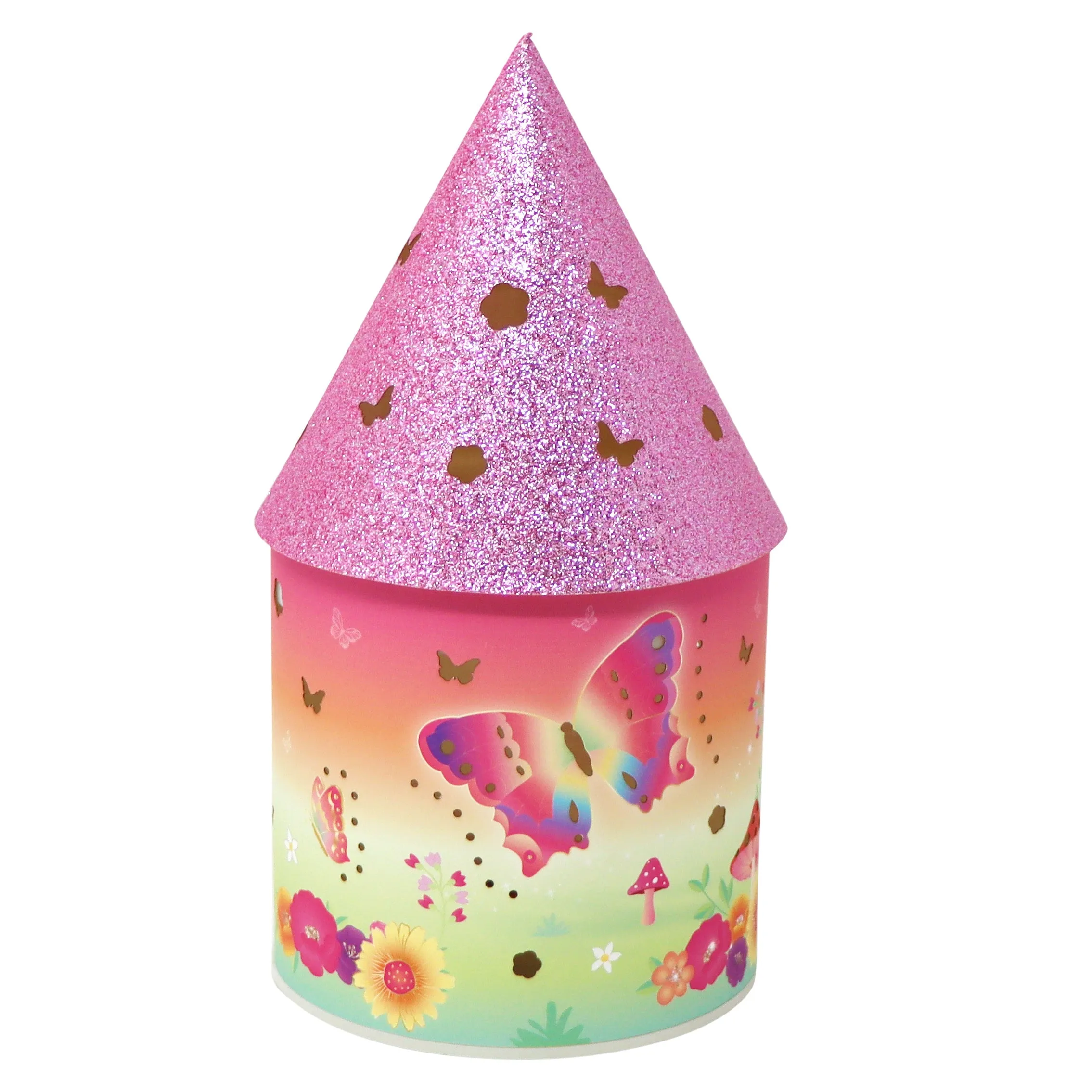 Rainbow Butterfly Colour Changing Glitter Night Light