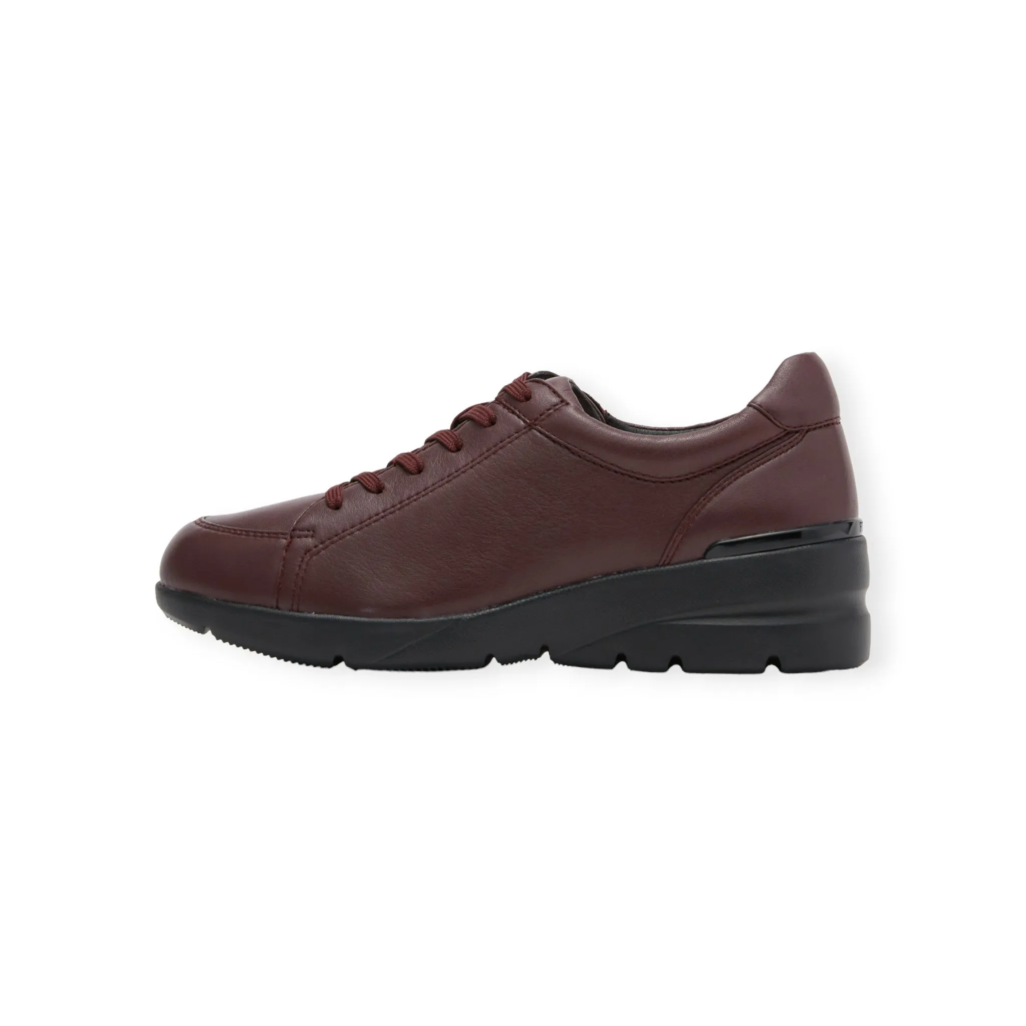 Sheepskin lace-up sneakers with zipper #FJ033